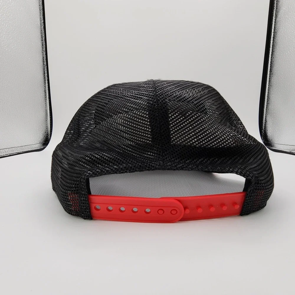 Atlanta Braves‎ Golfer Hat New Era Throwback Mesh Snapback Black Red Cap NEW